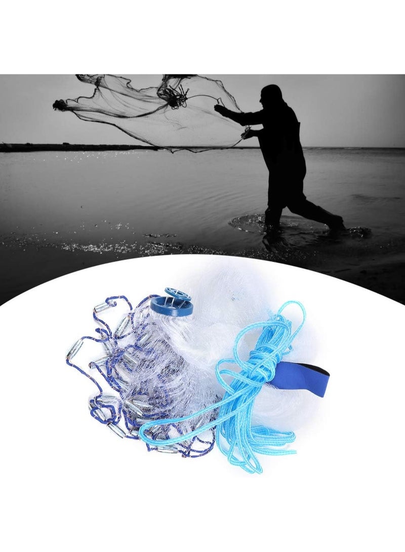 YelaJoy Cast Net, Saltwater American Fishing Cast Net Cast Nets for Baitfish Heavy Duty Cast Net Fishing Nets for Saltwater, 8FT/10FT Radius Size - Image 5
